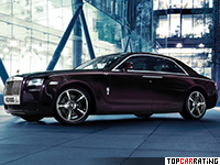 2014 Rolls-Royce Ghost V-Specification = 250 kph, 600 bhp, 4.8 sec.