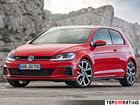 2017 Volkswagen Golf GTI Performance = 250 kph, 245 bhp, 6.2 sec.