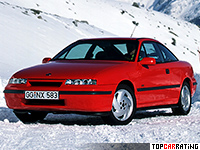1992 Opel Calibra Turbo 4x4 = 248 kph, 204 bhp, 6.8 sec.