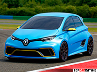 2017 Renault Zoe e-Sport = 210 kph, 462 bhp, 3.2 sec.