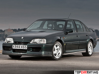 1990 Vauxhall Carlton Lotus = 269 kph, 377 bhp, 5 sec.