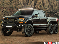 2018 Hennessey VelociRaptor 6x6 = 220 kph, 613 bhp, 5.2 sec.