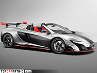 2017 McLaren MSO R Spider = 320 kph, 688 bhp, 2.8 sec.