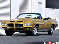 1971 Pontiac GTO Judge Convertible = 203 kph, 335 bhp, 6.9 sec.