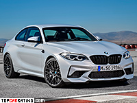 2019 BMW M2 Competition (F87) = 280 kph, 410 bhp, 4.2 sec.