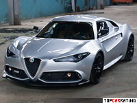 2018 Alfa Romeo Mole Costruzione Artigianale 001 (960) = 258 kph, 240 bhp, 4.5 sec.