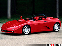 1994 De Tomaso Guara Barchetta = 267 kph, 304 bhp, 4.3 sec.