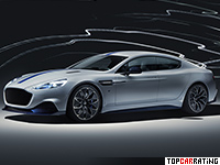 2019 Aston Martin Rapide E Prototype = 250 kph, 612 bhp, 4.2 sec.