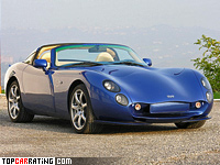 2002 TVR Tuscan S = 306 kph, 390 bhp, 3.9 sec.