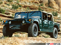 1996 Hummer H1 Open Top = 134 kph, 198 bhp, 18 sec.