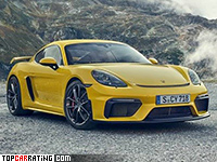 2020 Porsche 718 Cayman GT4 (982C.2) = 304 kph, 420 bhp, 4.4 sec.