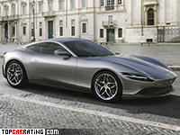 2020 Ferrari Roma = 320 kph, 620 bhp, 3.4 sec.