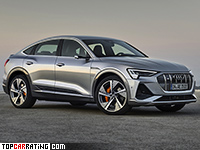 2020 Audi E-tron Sportback 55 quattro S Line = 200 kph, 408 bhp, 5.7 sec.