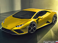 2020 Lamborghini Huracan Evo RWD = 325 kph, 610 bhp, 3.3 sec.