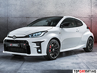 2020 Toyota GR Yaris = 230 kph, 272 bhp, 5.5 sec.