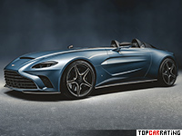2021 Aston Martin V12 Speedster = 300 kph, 700 bhp, 3.5 sec.