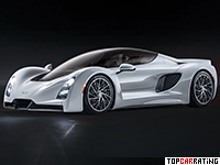 2020 Czinger 21C = 432 kph, 1250 bhp, 1.9 sec.