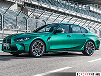 2021 BMW M3 Competition (G80) = 290 kph, 510 bhp, 3.5 sec.