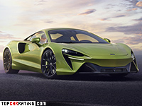 2021 McLaren Artura = 330 kph, 680 bhp, 3 sec.