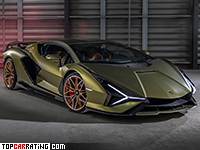 2020 Lamborghini Sian FKP 37 = 350 kph, 819 bhp, 2.8 sec.