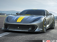 2021 Ferrari 812 Competizione (F152 BCL) = 340 kph, 830 bhp, 2.85 sec.
