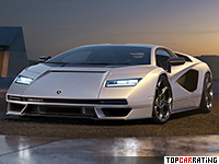 2021 Lamborghini Countach LPI 800-4 = 355 kph, 819 bhp, 2.8 sec.