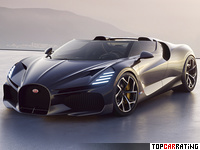2024 Bugatti W16 Mistral = 420 kph, 1600 bhp, 2.4 sec.