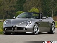 2011 Alfa Romeo 8C Spider Novitec = 306 kph, 600 bhp, 3.9 sec.