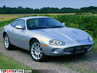 1998 Jaguar XKR Coupe = 250 kph, 363 bhp, 5.4 sec.