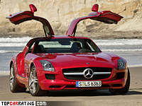 2010 Mercedes-Benz SLS AMG = 317 kph, 571 bhp, 3.8 sec.