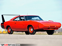 1969 Dodge Charger Daytona = 253 kph, 425 bhp, 5.7 sec.