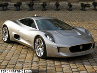 2010 Jaguar C-X75 Concept = 330 kph, 780 bhp, 3.4 sec.