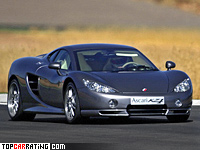 2003 Ascari KZ1 = 320 kph, 500 bhp, 3.7 sec.