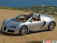 2008 Bugatti Veyron 16.4 Grand Sport = 407 kph, 1001 bhp, 2.7 sec.