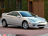 2002 Toyota Celica GT-S (ZZT-231) generation VII = 220 kph, 182 bhp, 6.5 sec.