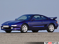 1989 Toyota MR2 GT (W20) generation II = 240 kph, 224 bhp, 6.1 sec.