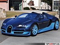 2012 Bugatti Veyron Grand Sport Vitesse = 410 kph, 1200 bhp, 2.6 sec.