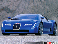 1999 Bugatti EB 18/3 Chiron Concept = 330 kph, 555 bhp, 4.3 sec.