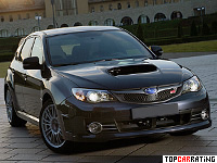2008 Subaru Impreza WRX STi = 250 kph, 300 bhp, 5.4 sec.