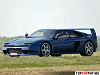 1994 Venturi 400 GT = 290 kph, 408 bhp, 4.2 sec.