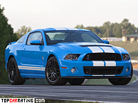 2012 Ford Mustang Shelby GT500 SVT = 322 kph, 671 bhp, 3.9 sec.