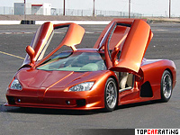 2004 SSC Aero SC/8T = 401 kph, 793 bhp, 3.11 sec.