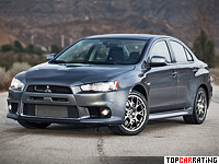 2008 Mitsubishi Lancer Evolution X MR = 252 kph, 295 bhp, 5.3 sec.