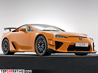 2010 Lexus LFA Nurburgring Performance Package = 325 kph, 571 bhp, 3.6 sec.