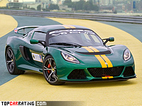 2012 Lotus Exige V6 Cup = 275 kph, 350 bhp, 3.8 sec.