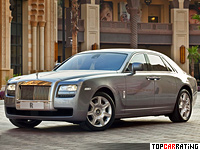 2010 Rolls-Royce Ghost = 250 kph, 570 bhp, 4.9 sec.