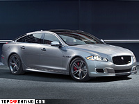 2013 Jaguar XJR = 280 kph, 550 bhp, 4.6 sec.
