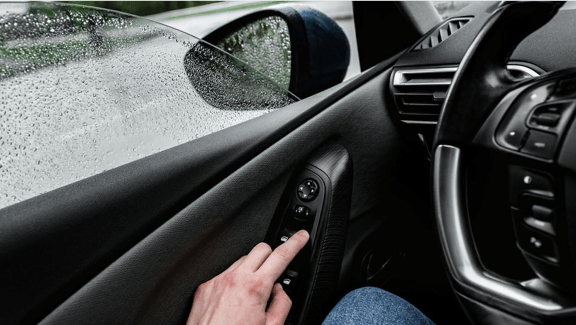 car window stuck down